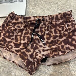 The Upside Brown Patterned Athletic Shorts